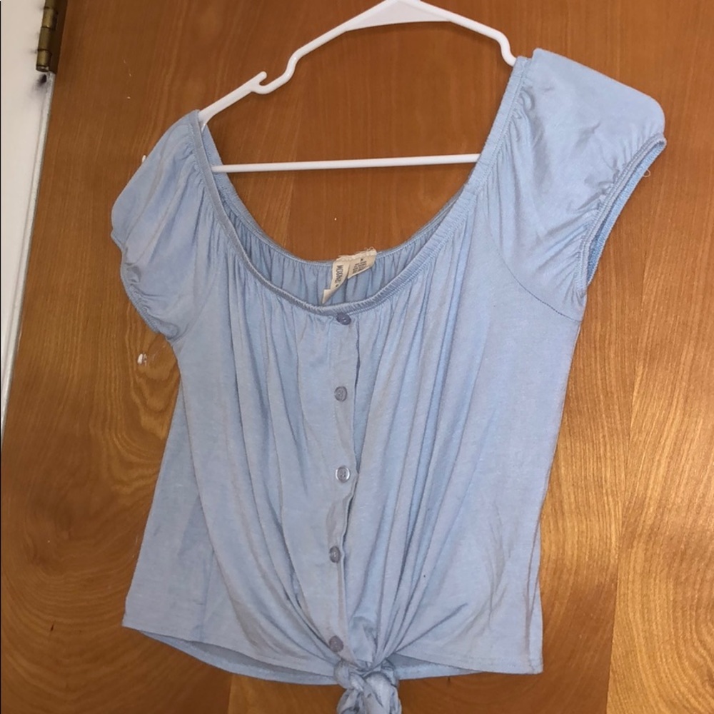 button up crop top